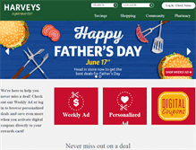 Tablet Screenshot of harveyssupermarkets.com